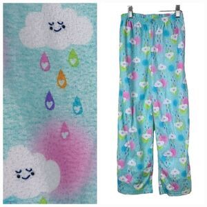 Girls Trolls Poppy Cloud Catch Your Color Flannel Pajama Pants PJ Bottoms Size 8